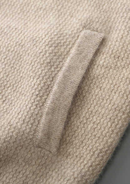 Pure Extra-Fine Merino Wool Textured Button Cardigan, view 10