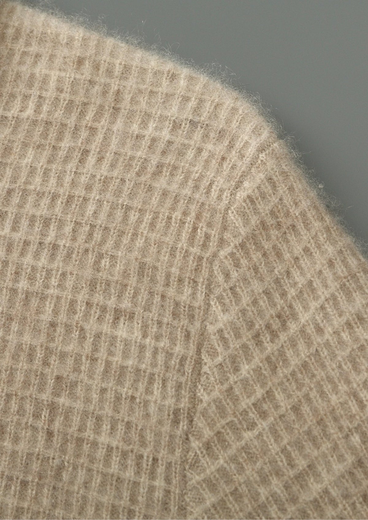 Pure Extra-Fine Merino Wool Textured Zip Polo Cardigan, view 11