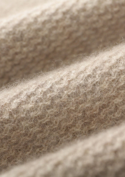 Pure Extra-Fine Merino Wool Textured Button Cardigan, view 7