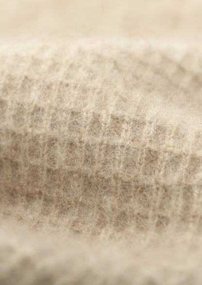Pure Extra-Fine Merino Wool Textured Zip Polo Cardigan, view 15