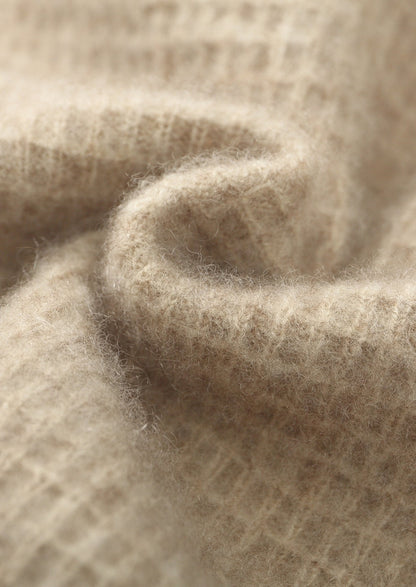 Pure Extra-Fine Merino Wool Textured Zip Polo Cardigan, view 9