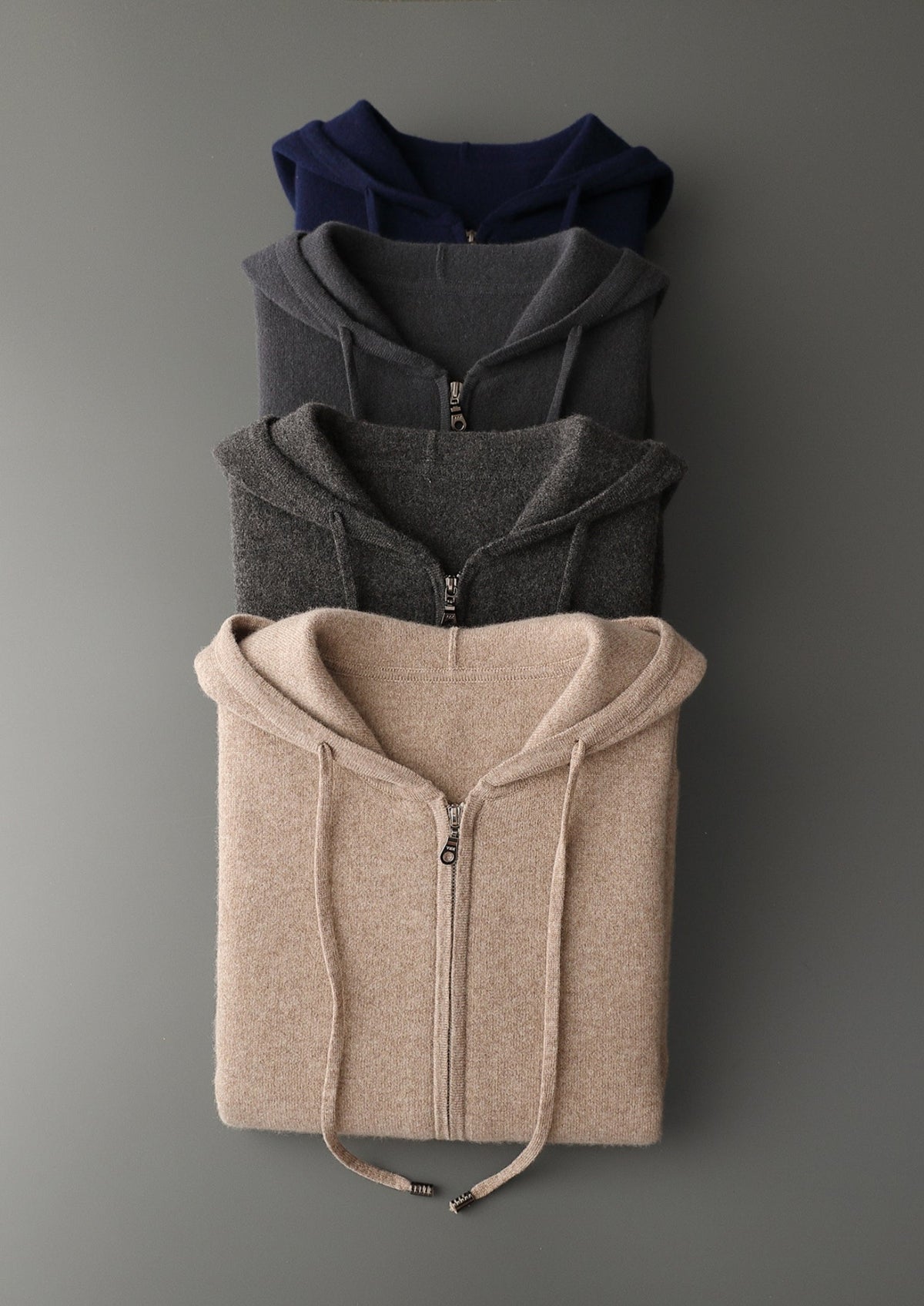 Pure Extra-Fine Merino Wool Zipper Hoodie, view 17