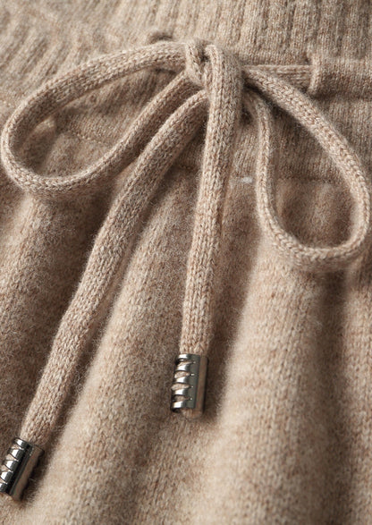 Pure Extra-Fine Merino Wool Drawstring Trousers, view 8