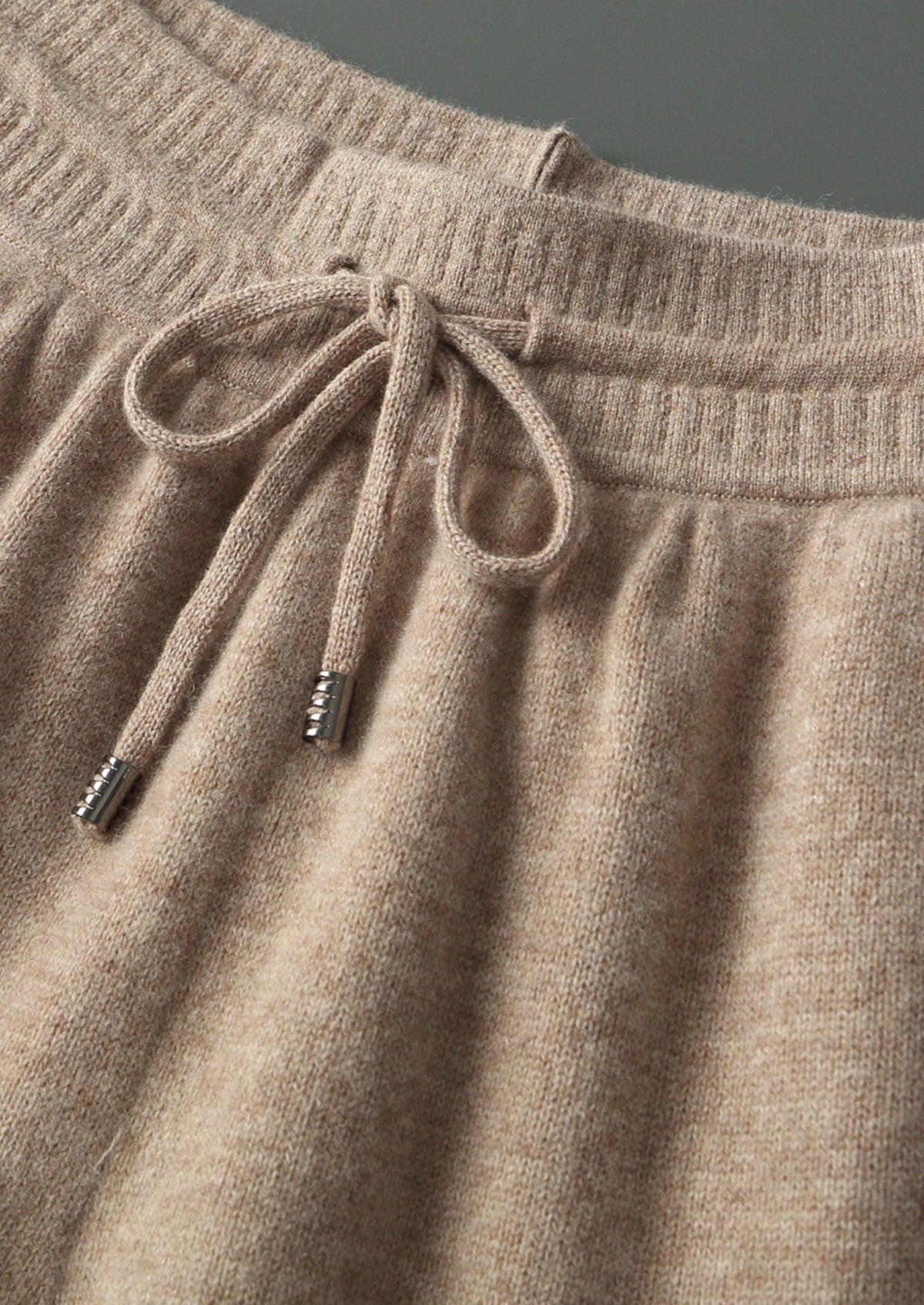 Pure Extra-Fine Merino Wool Drawstring Trousers, view 3