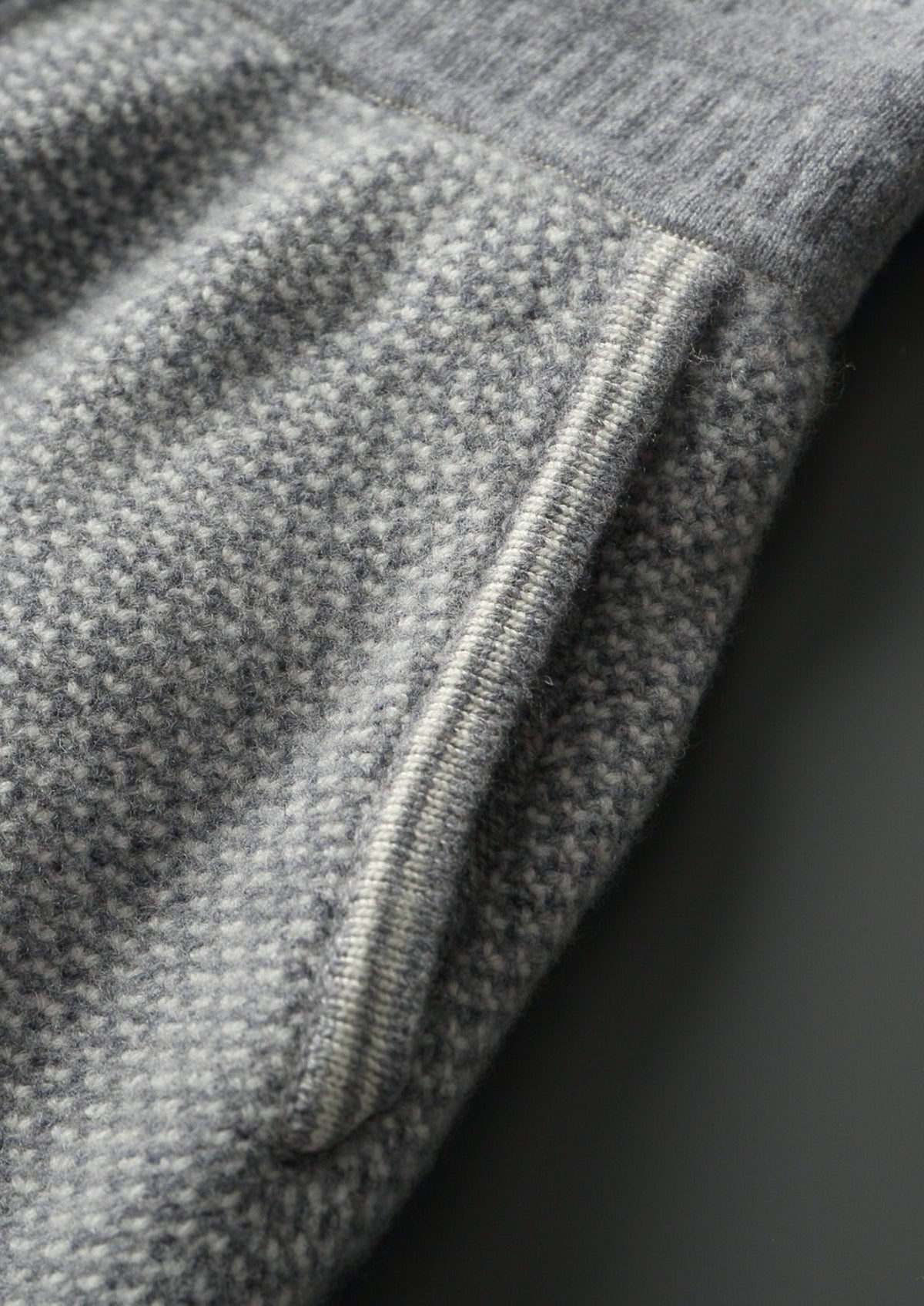 Pure Extra-Fine Merino Wool Jaquard Trousers, view 3