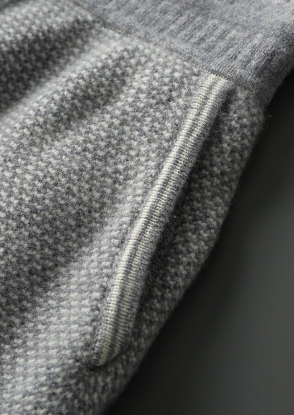 Pure Extra-Fine Merino Wool Jaquard Trousers, view 3