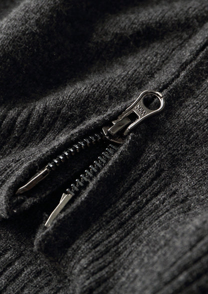 Pure Extra-Fine Merino Wool Funnel Neck Cardigan, view 8