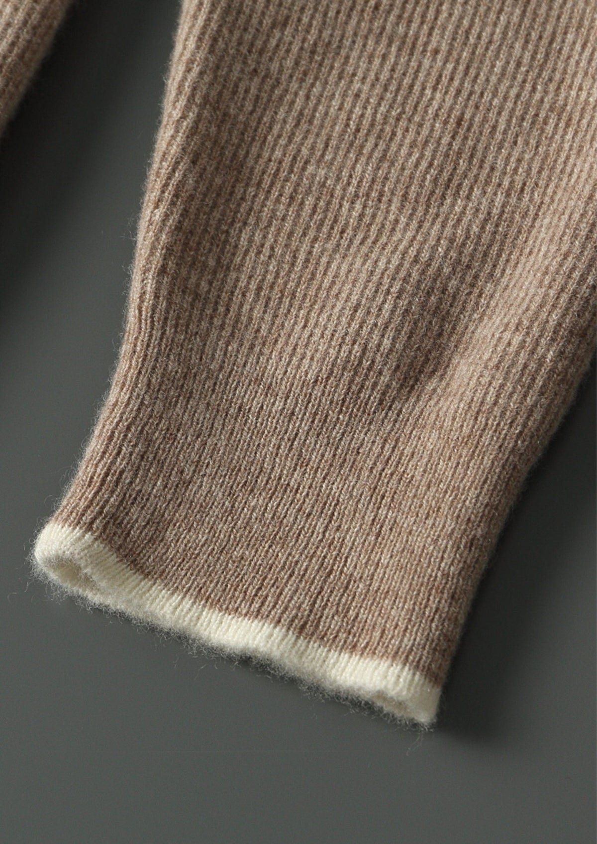 Pure Extra-Fine Merino Wool Contrast Crewneck, view 4