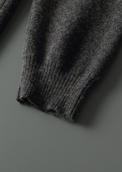 Pure Extra-Fine Merino Wool Funnel Neck Cardigan, view 4