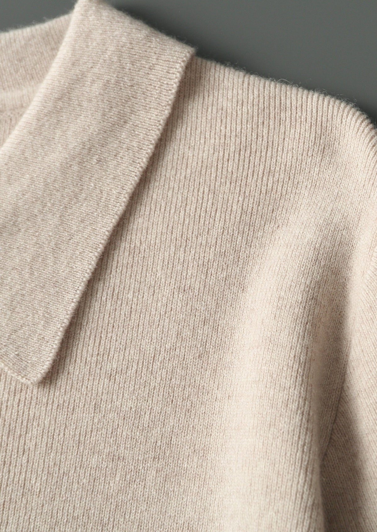 Pure Extra-Fine Merino Wool Zip Polo Cardigan, view 8