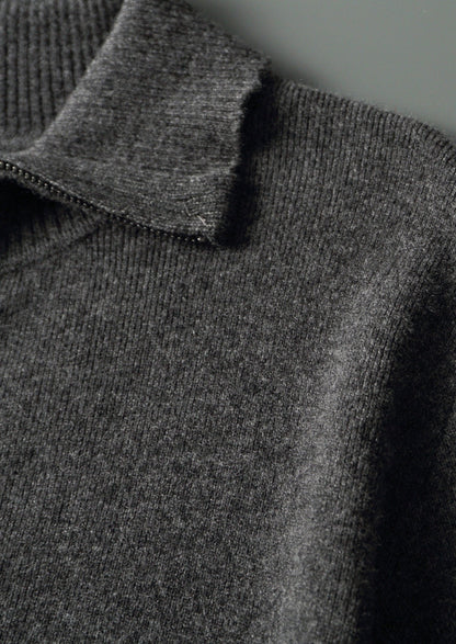 Pure Extra-Fine Merino Wool Funnel Neck Cardigan, view 10