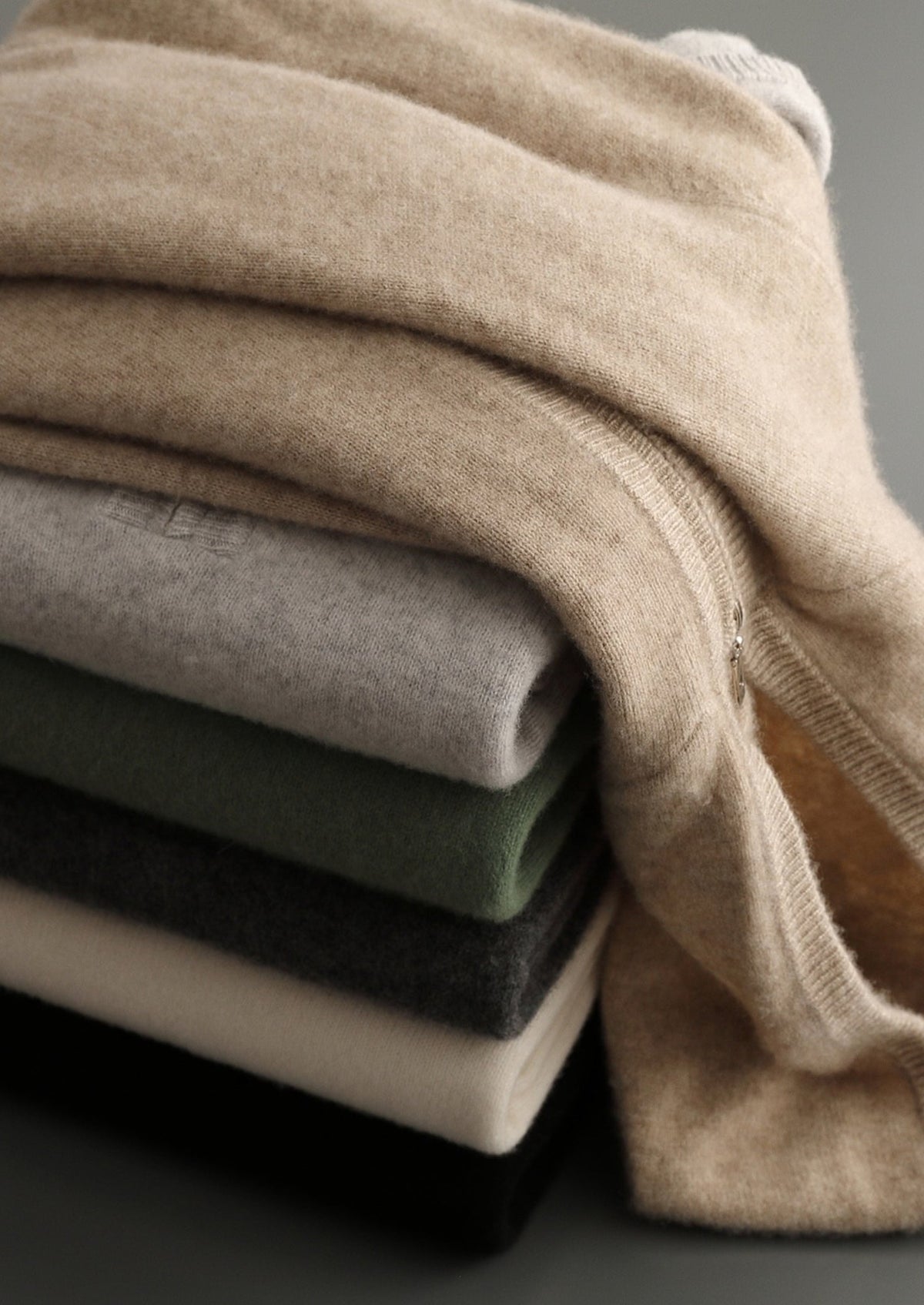 Pure Extra-Fine Merino Wool Quarter-Zip Hoodie, view 20