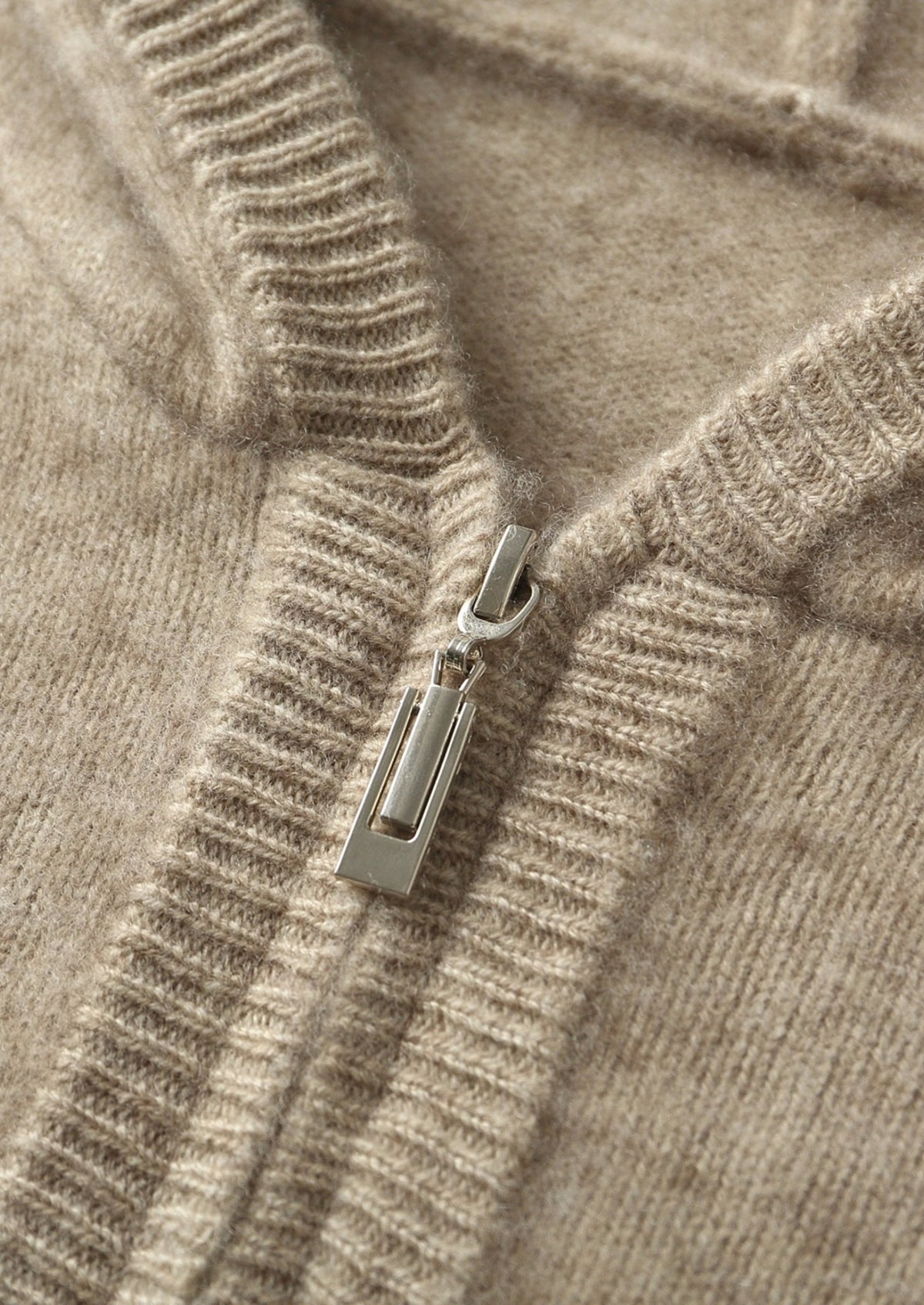 Pure Extra-Fine Merino Wool Quarter-Zip Hoodie, view 5