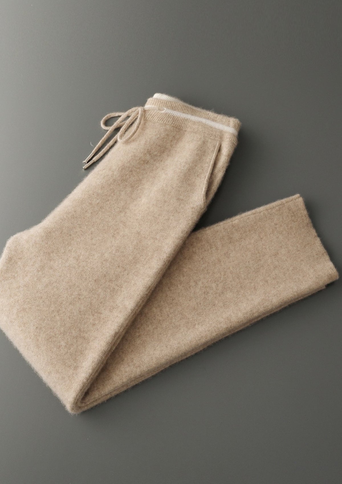 Pure Extra-Fine Merino Wool Contrast Leisure Trousers, view 3
