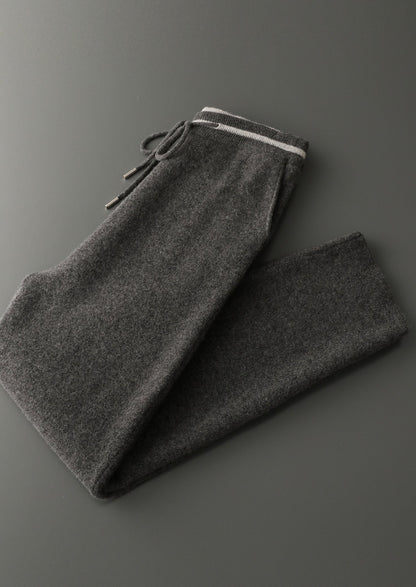 Pure Extra-Fine Merino Wool Contrast Leisure Trousers, view 17