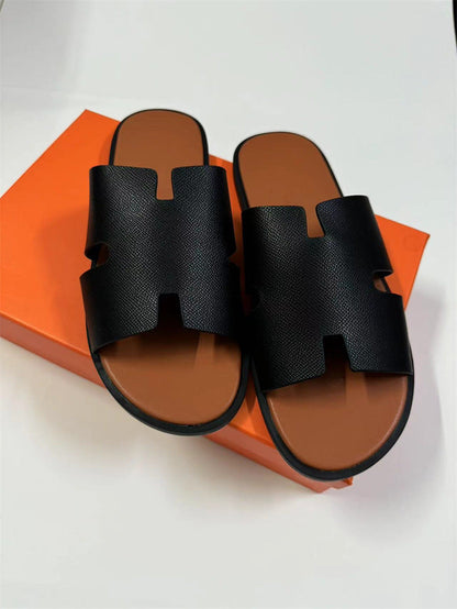 Paros Leather Slide