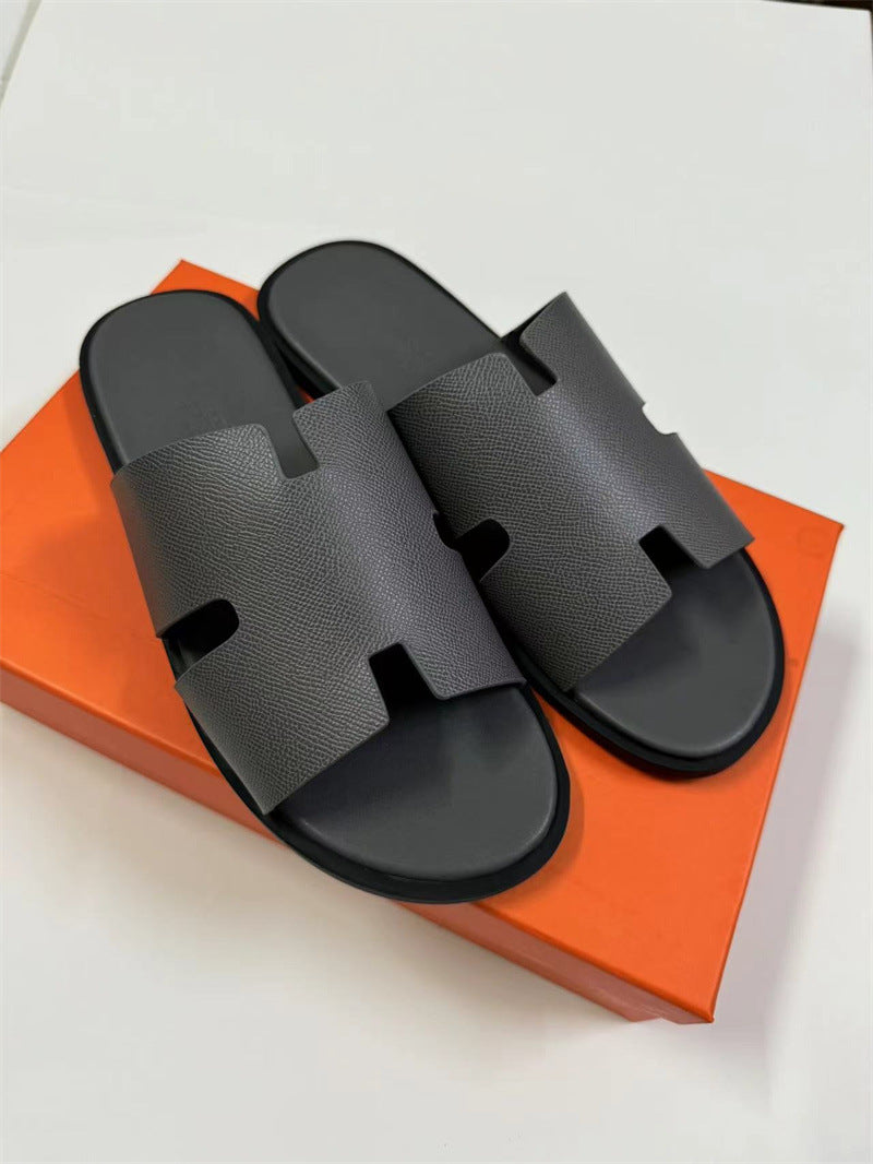 Paros Leather Slide