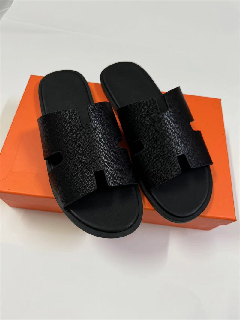Paros Leather Slide