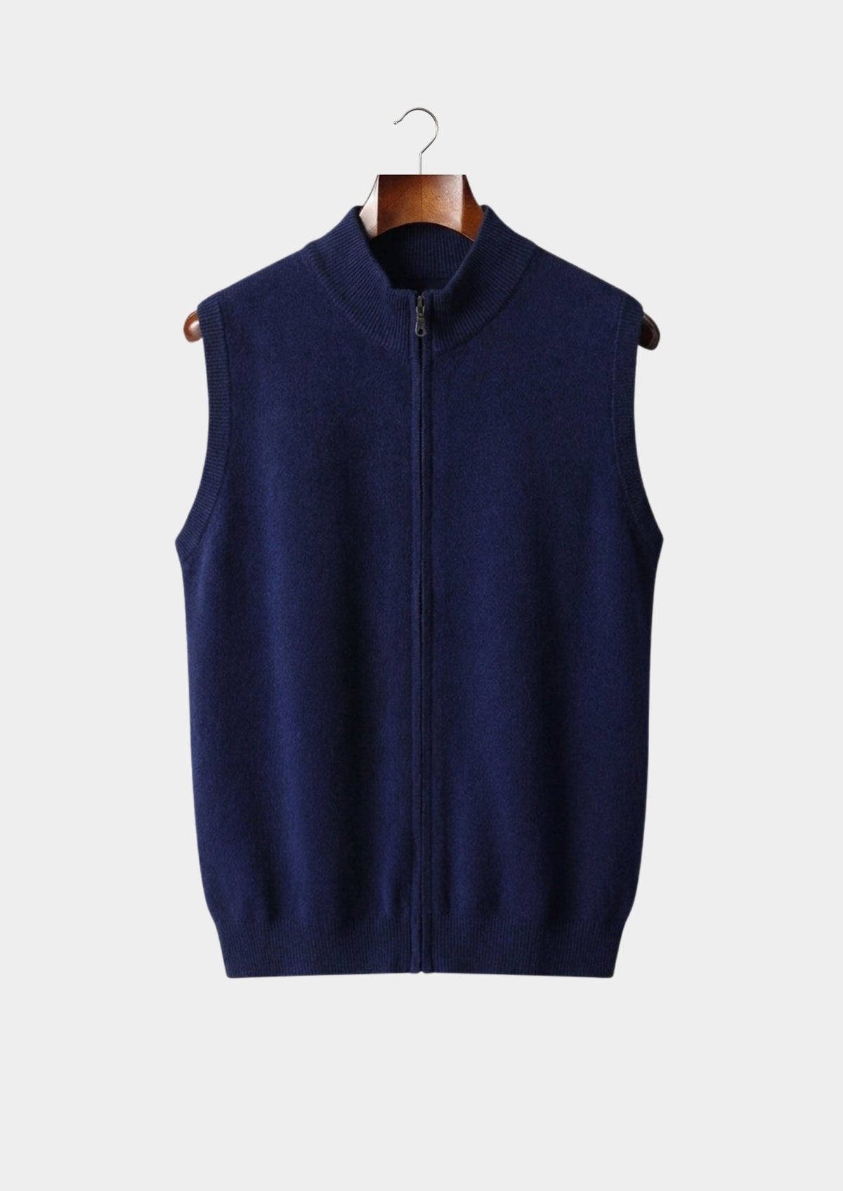 Pure Extra-Fine Merino Wool Zipper Vest, view 11