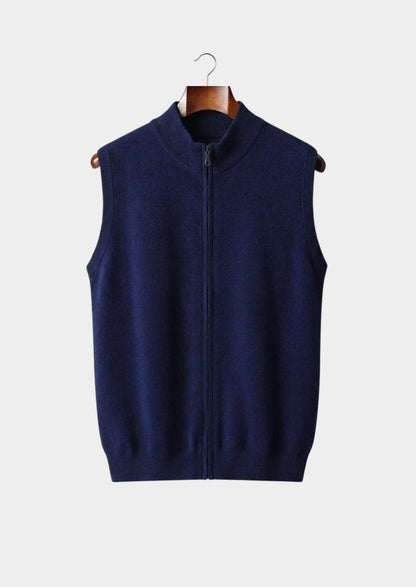 Pure Extra-Fine Merino Wool Zipper Vest, view 11