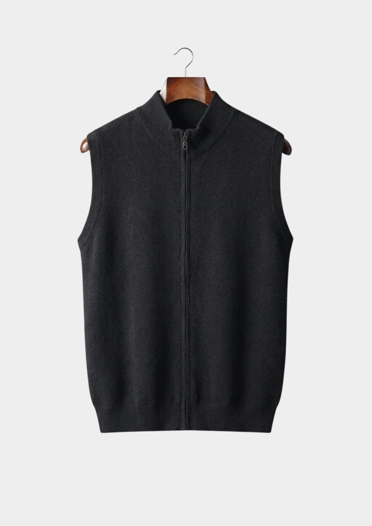 Pure Extra-Fine Merino Wool Zipper Vest, view 12