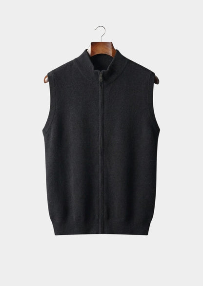 Pure Extra-Fine Merino Wool Zipper Vest, view 12