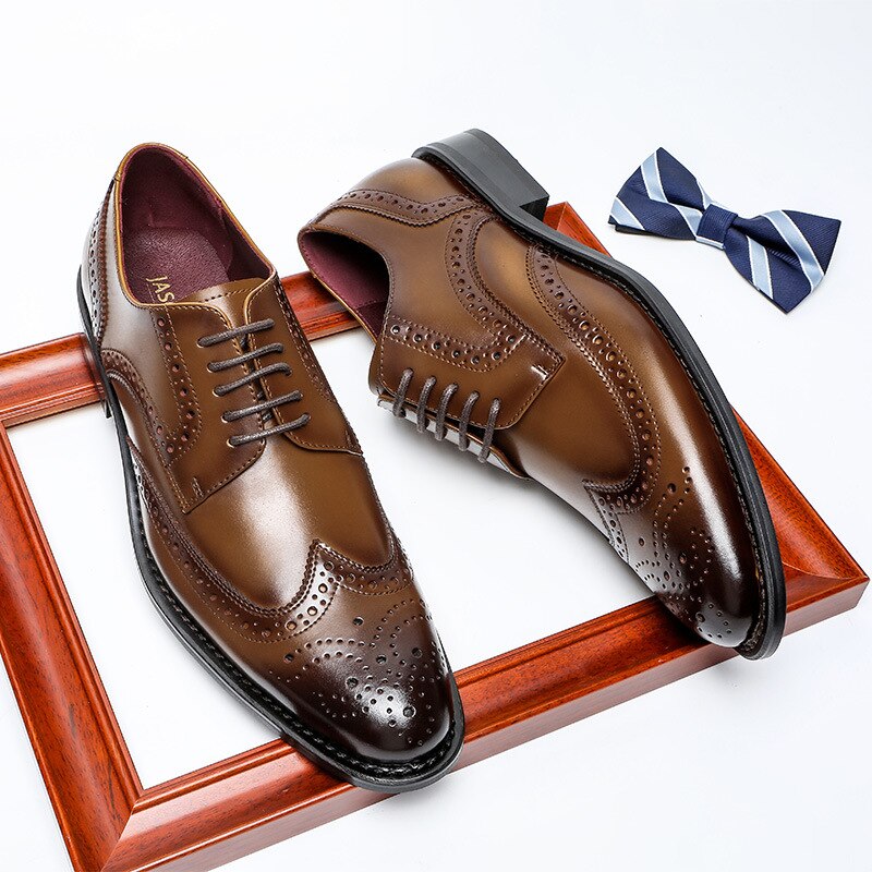 Zapatos brogue Parma de piel
