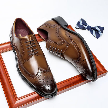 Zapatos brogue Parma de piel