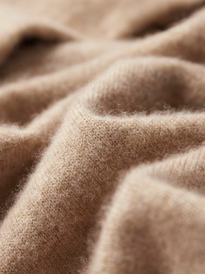 Pure Extra-Fine Merino Wool Beige Leisure Hoodie, view 10