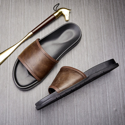 Vulcano Leather Slide