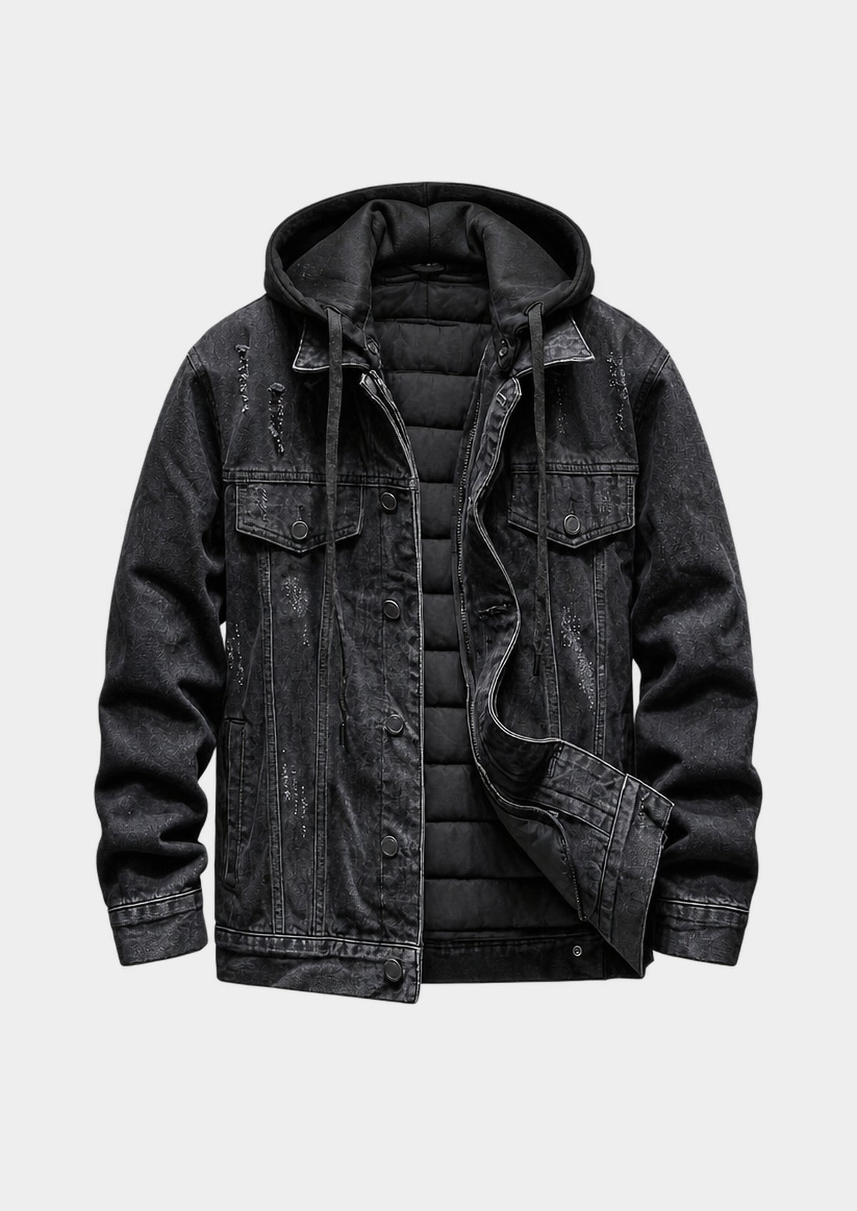 Aalborg Hooded Denim Jacket, front view