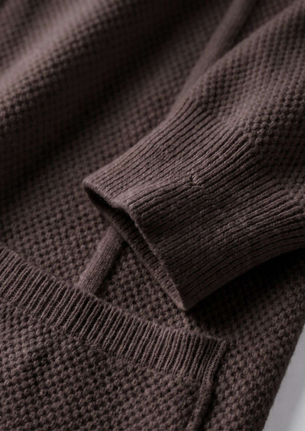 Pure Extra-Fine Merino Wool Dark Brown Button Overshirt, view 2