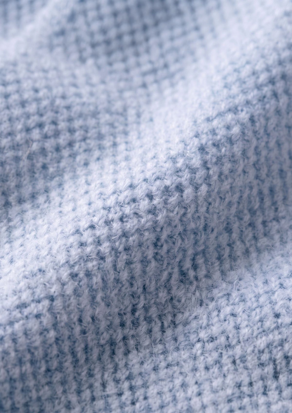 Pure Extra-Fine Merino Wool Light Blue Button Overshirt, view 4