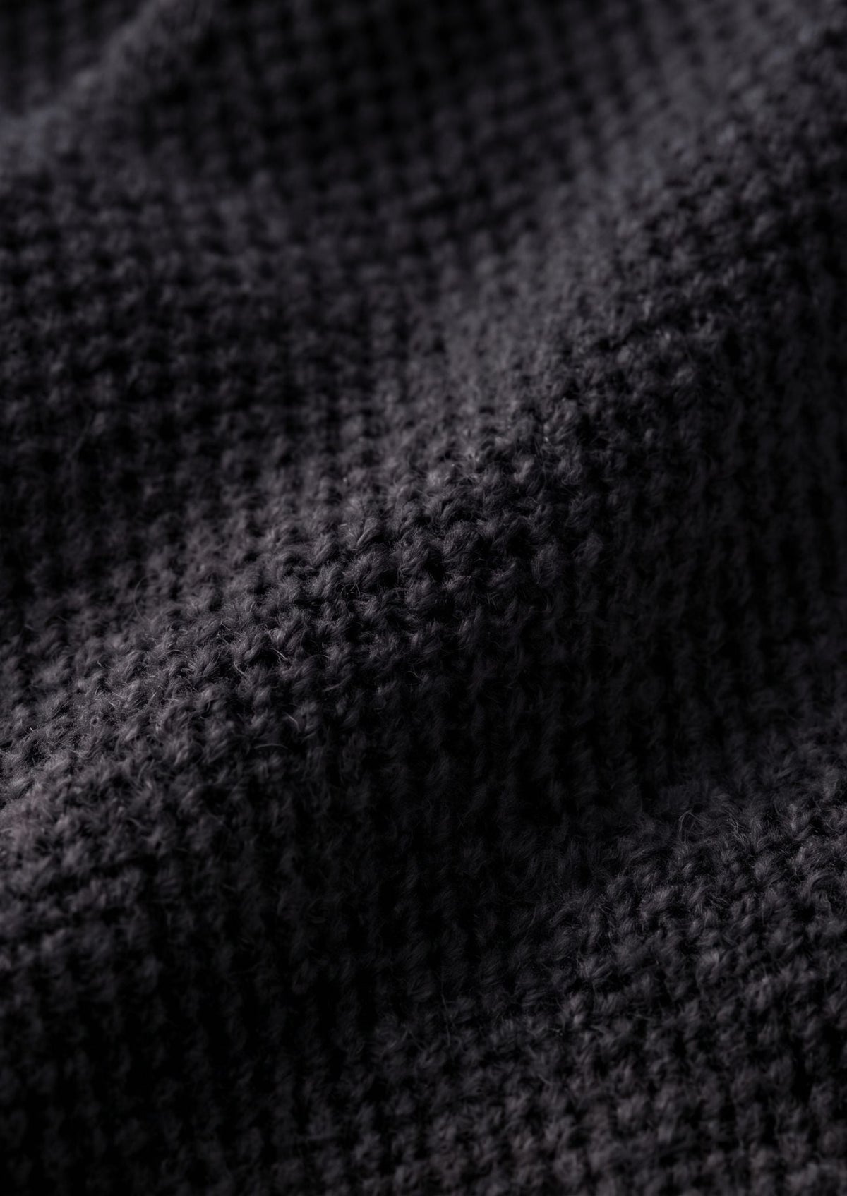 Pure Extra-Fine Merino Wool Black Button Overshirt, view 2