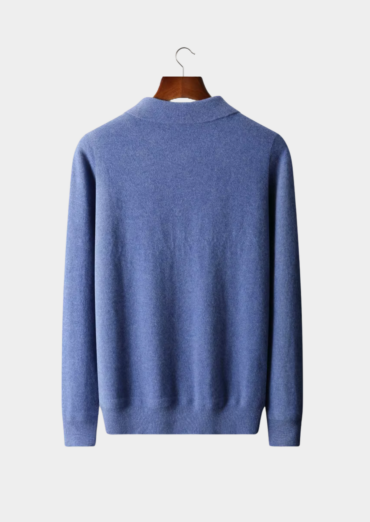 Pure Extra-Fine Merino Wool Half Zip Polo, view 5