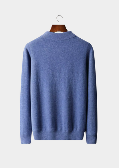 Pure Extra-Fine Merino Wool Half Zip Polo, view 5