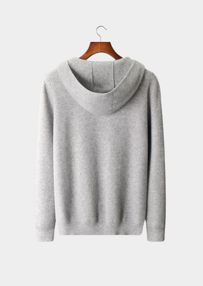 Pure Extra-Fine Merino Wool Zipper Hoodie, view 2