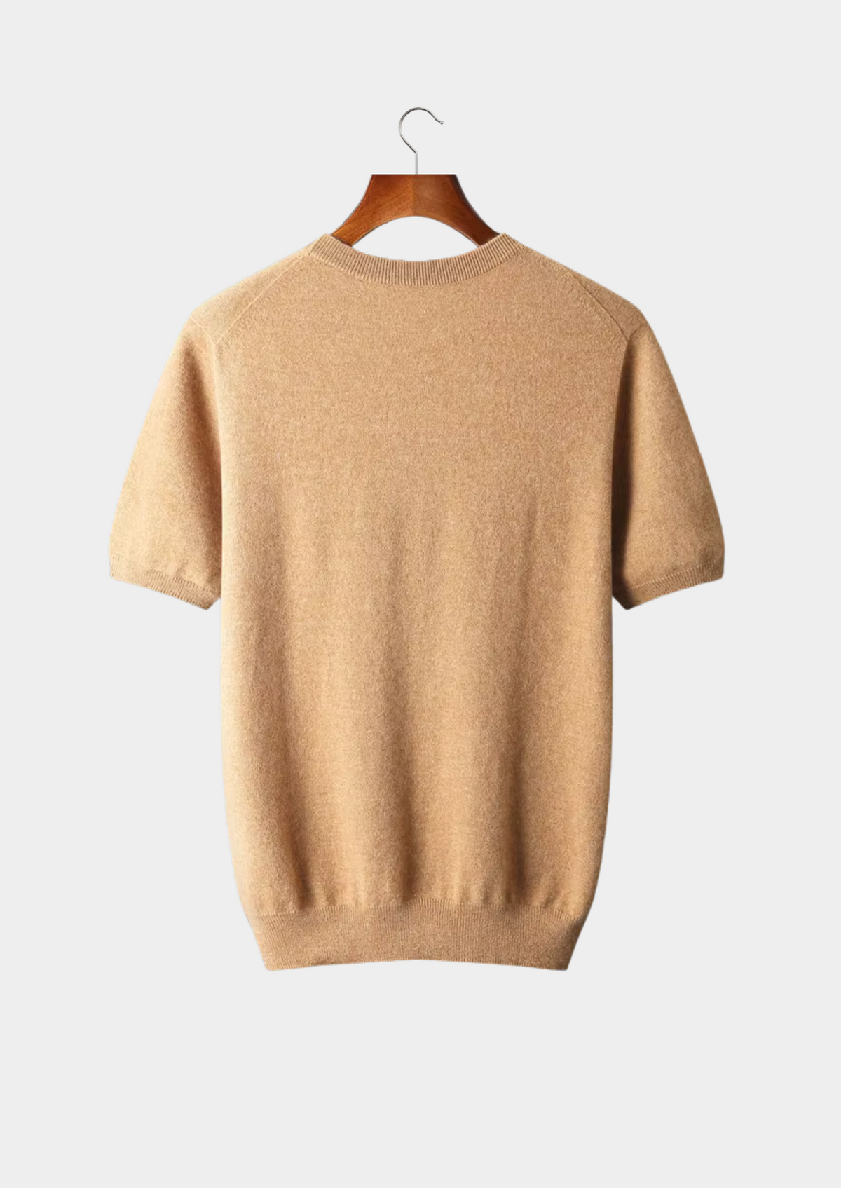 Premium Cashmere Classic Crewneck T-Shirt - Honey Mustard, view 2