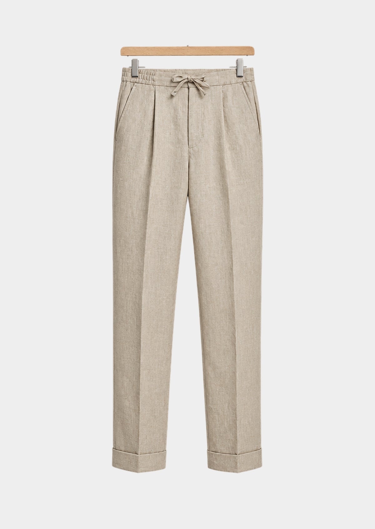 Pantalon côtier à cordon de serrage - Sable, vue de face