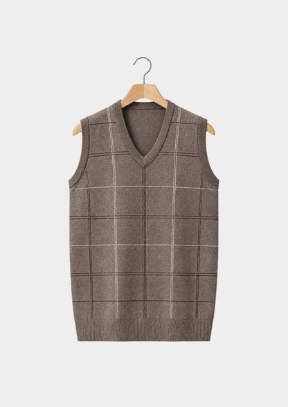 Pull sans manches Dundee à motif géométrique, vue de face