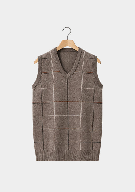 Dundee Geometric Knit Vest, front view