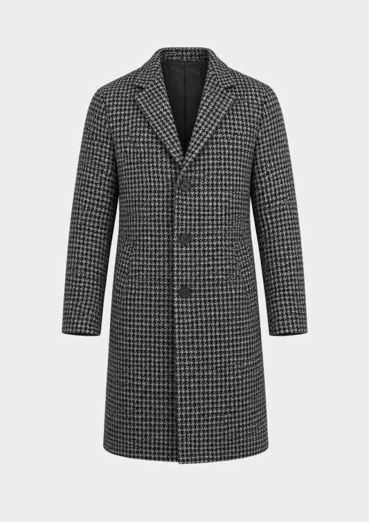 Edinburgh Check Overcoat, front view