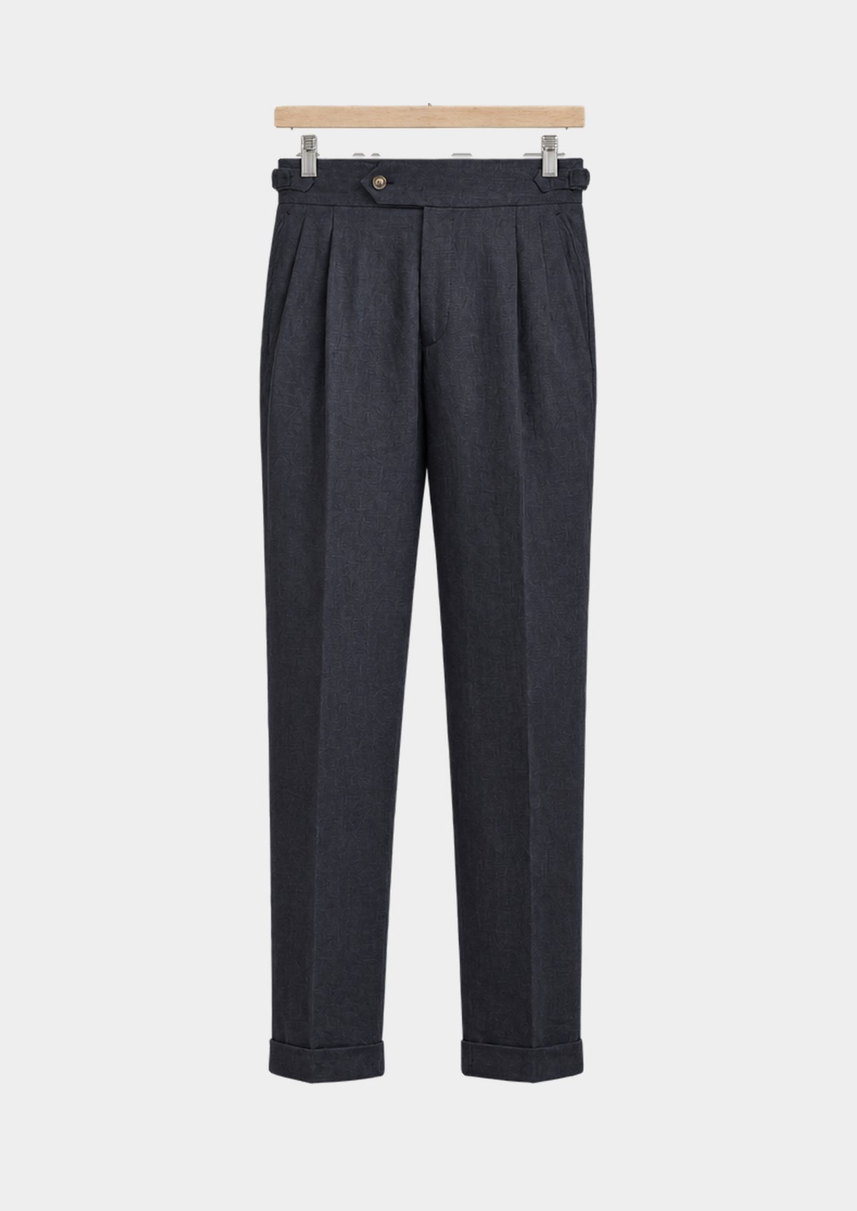 Pantalon Ercolano côtier à pinces - Bleu marine, vue de face