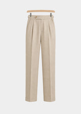 Pantalon Ercolano côtier à pinces - Sable