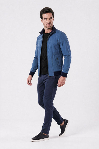 Ferrara Plaid-Lined Bomber
