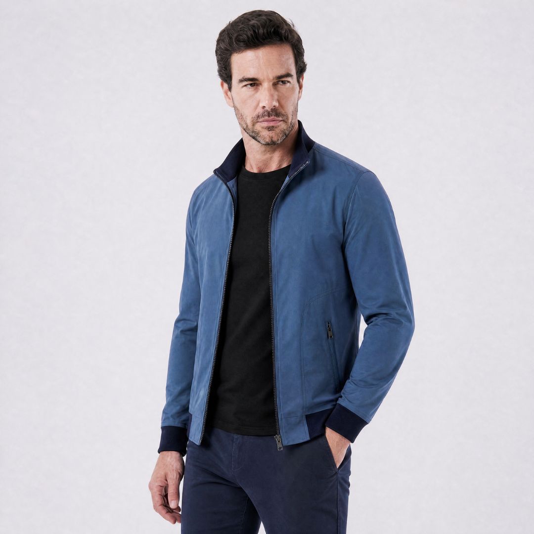 Ferrara Plaid-Lined Bomber