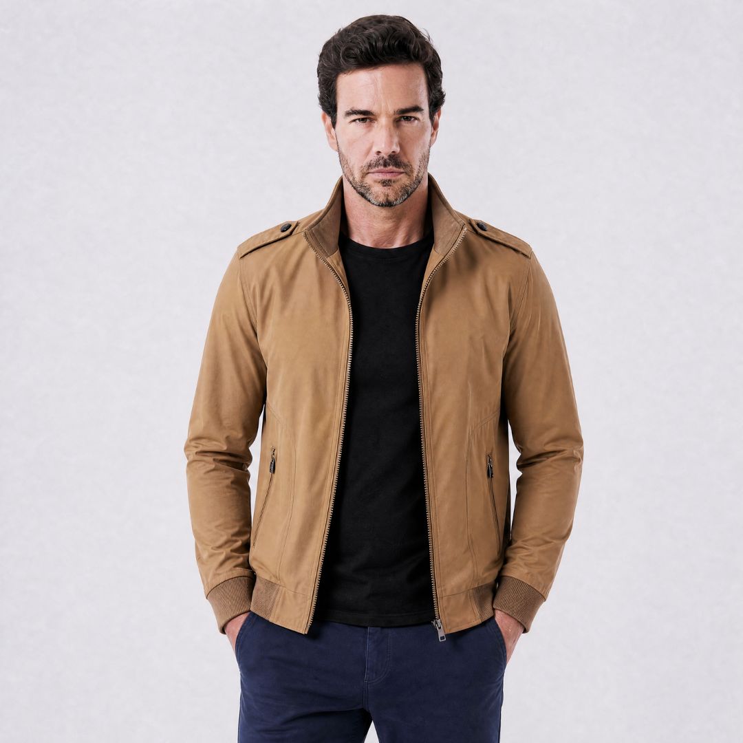 Ferrara Plaid-Lined Bomber