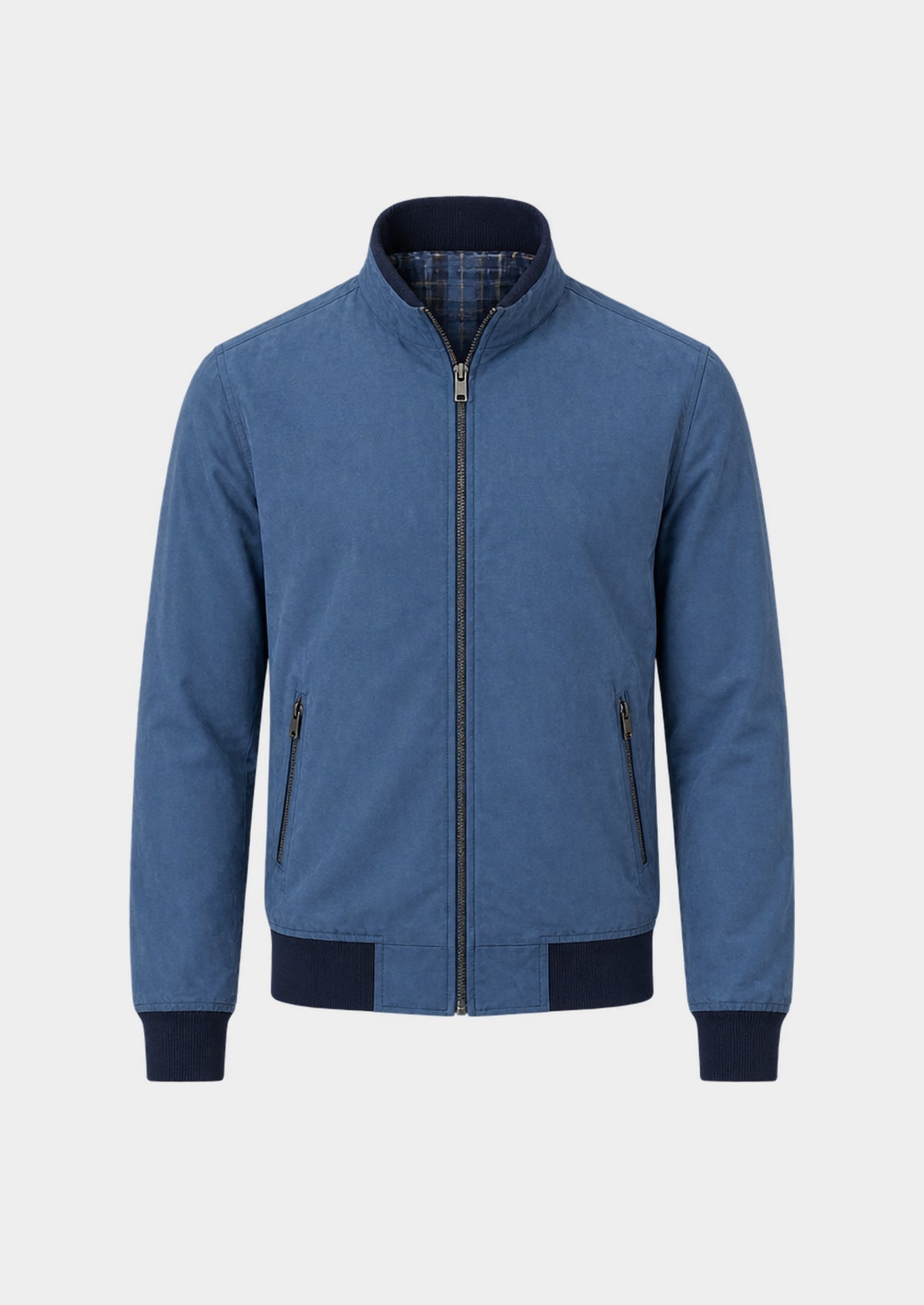 Ferrara Plaid-Lined Bomber, front view