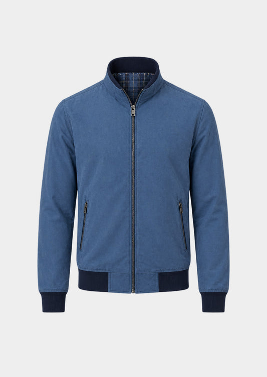 Ferrara Plaid-Lined Bomber, front view