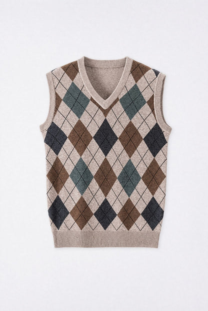 Fife Argyle Knit Vest